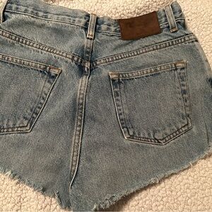 Denim Blue Women's Shorts Calvin Klein size 5/6. Distressed style.